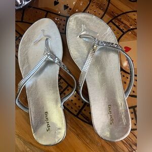 Silver Women's Sandals. Size 37. Vintage. Never worn